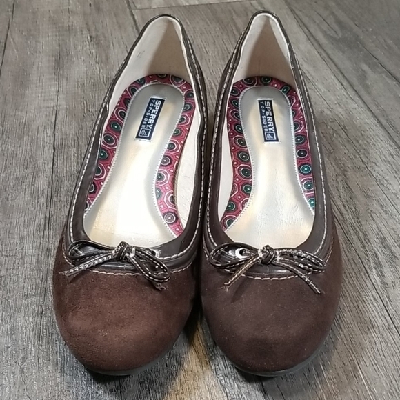 Sperry Top-Sider Suede Wedge Shoes - Picture 3 of 7